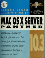 Cover of: Mac OS X Server 10.3 Panther by Schoun Regan