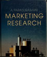 Cover of: Marketing research | A. Parasuraman