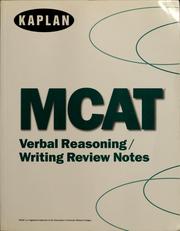Cover of: MCAT verbal reasoning/writing review notes