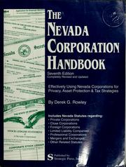 Cover of: The Nevada corporation handbook