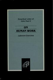 Cover of: On human work by Pope John Paul II