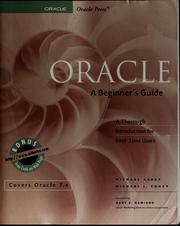 Cover of: Oracle, a beginner's guide by Michael Abbey
