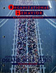 Cover of: Organizational behavior: an experiential approach