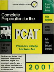 Cover of: PCAT: complete preparation for the pharmacy college admission test
