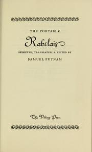 Cover of: The portable Rabelais by François Rabelais, François Rabelais