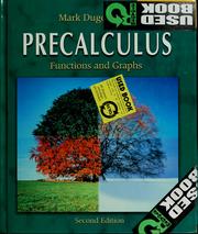 Cover of: Precalculus by Mark Dugopolski