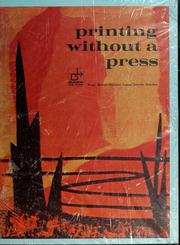 Cover of: Printing without a press