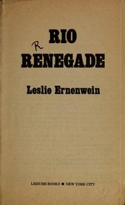 Cover of: Rio renegade