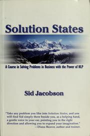 Cover of: Solution states by Sid Jacobson