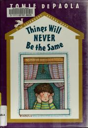 Cover of: Things will never be the same by Jean Little