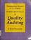Cover of: Transparency masters to accompany Fundamentals of quality auditing