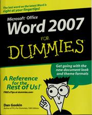 Cover of: Word 2007 for dummies