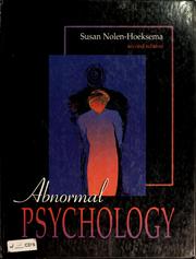 Cover of: Abnormal psychology by Susan Nolen-Hoeksema