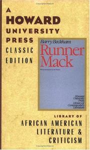 Cover of: Runner Mack by Barry Beckham