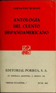 Cover of: Antología del cuento hispanoamericano by Fernando Burgos