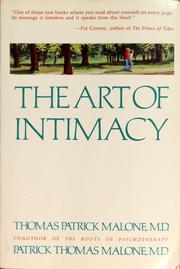 The art of intimacy by Thomas Patrick Malone