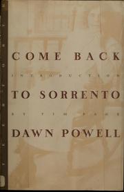 Cover of: Come back to Sorrento