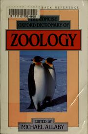 Cover of: The Concise Oxford Dictionary of Zoology
