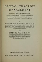 Cover of: Dental practice management by William H. O. McGehee