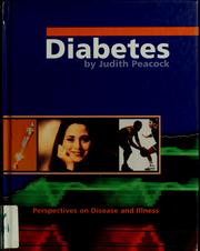 Cover of: Diabetes by Judith Peacock, Judith Peacock