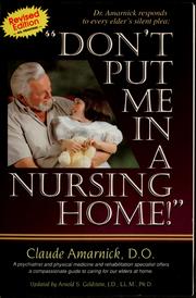 Cover of: Don't put me in a nursing home