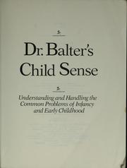 Cover of: Dr. balter's child sense