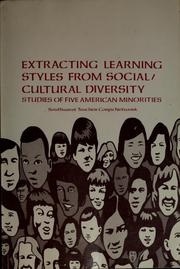 Cover of: Extracting learning styles from social/cultural diversity: a study of five American minorities