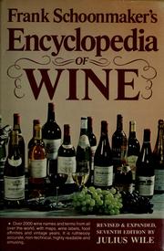 Cover of: Frank Schoonmaker's Encyclopedia of wine