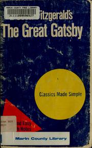 Cover of: F. Scott Fitzgerald's the great Gatsby