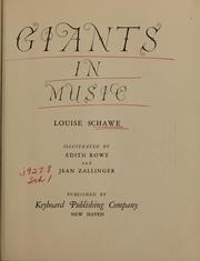 Cover of: Giants in music | Louise Schawe