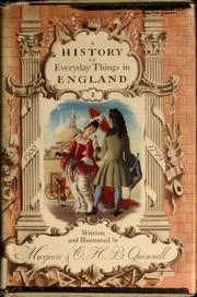 Cover of: A history of everyday things in England