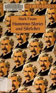 Cover of: Humorous stories and sketches by Mark Twain, Mark Twain