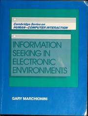 Cover of: Information seeking in electronic environments