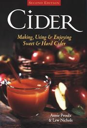 Cover of: Cider by Annie Proulx, Lew Nichols