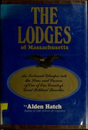 Cover of: The Lodges of Massachusetts | Alden Hatch