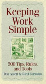 Cover of: Keeping work simple