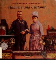 Cover of: Manners and customs