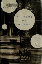 Cover of: Matters of honor by Louis Begley