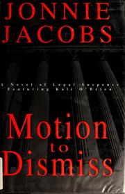 Cover of: Motion to dismiss by Jonnie Jacobs