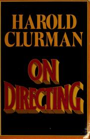 Cover of: On directing