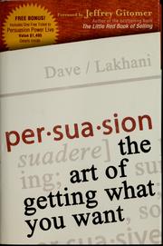 Cover of: Persuasion by Dave Lakhani, Dave Lakhani