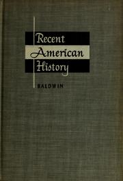 Cover of: Recent American history