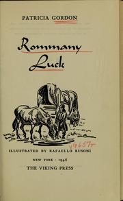 Cover of: ...Rommany luck by Patricia Gordon