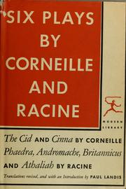 Cover of: Six plays by Corneille and Racine