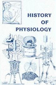 Cover of: History of physiology