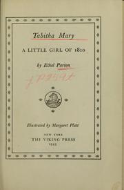 Cover of: Tabitha Mary by Ethel Parton