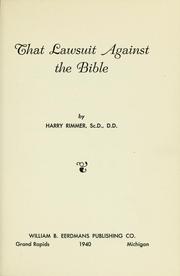 Cover of: That lawsuit against the Bible