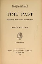 Cover of: Time past by Marie Scheikévitch