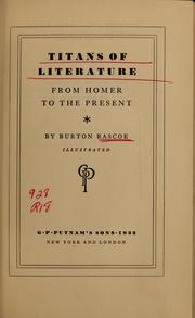 Cover of: Titans of literature, from Homer to the present