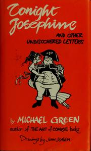 Cover of: Tonight Josephine by Michael Frederick Green, Michael Frederick Green